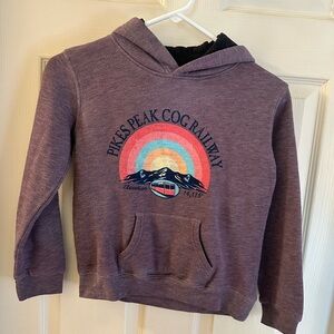 Pikes Peak Cog Railway Kids Purple Hoodie